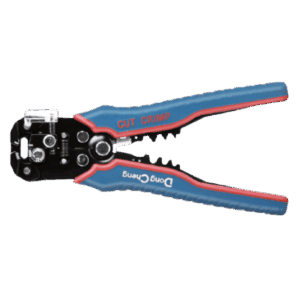 DONGCHENG D154202 – Pelacables Automático / 8" (203.2 mm) / 10-24 AWG (0.2-6 mm²) / Cuchilla SK5 Reemplazable / Ajuste de Fuerza y Longitud