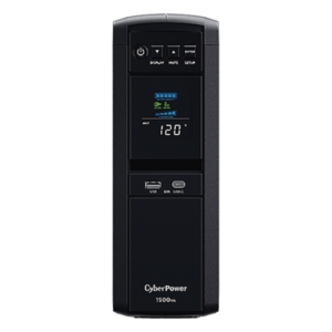 CYBERPOWER CP1500PFCLCD – UPS de 1500 VA/900 W, Topología Línea Interactiva, Entrada 120 Vca NEMA 5-15P, Onda Senoidal Pura, Tipo Torre, Con 10 Tomas NEMA 5-15R