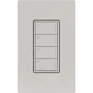 LUTRON RADIORA 3 RRSTW4BPB – Botonera Sunnata / 4 botones programables / RF Clear Connect-Type X 2.4 GHz / 120-277 V~ / Acabado Pebble / RadioRA 3