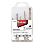 MAKITA D-23765 – Juego de Brocas Hexagonales / 5 Piezas / Vástago 1/4" / Concreto y Metal / Taladros 3/8" y 1/2"