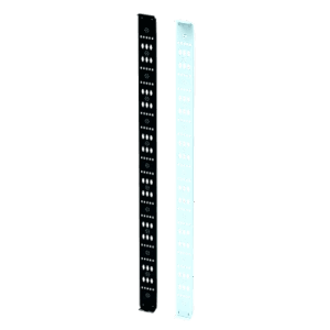 HOFFMAN PS1CLP45UB – Organizador Vertical para Amarre de Cables / Acero Dulce / 2068 x 122 x 19 mm (81.4 x 4.8 x 0.75 in) / Negro Intenso RAL 9005 / Montaje sin Herramientas / Compatible con Accesorios de Gestión