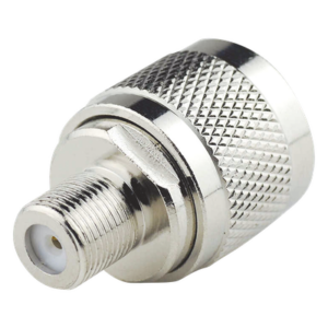 EPCOM TITANIUM TT-CON-540 – Adaptador Coaxial RF / N Macho a F Hembra / Montaje en Línea / Bronce Niquelado / Contacto Oro / Teflón / -20℃ a 80℃