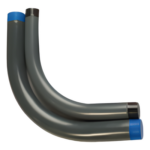RAWELT CAL-25-PC – Codo Conduit Rígido / 1" (25.4 mm) / Aluminio 6063 / Recubrimiento PVC 40 mils / Uretano Púrpura 2 mils / IK09 / UL-6A