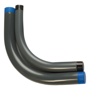RAWELT CAL-25-PC – Codo Conduit Rígido / 1" (25.4 mm) / Aluminio 6063 / Recubrimiento PVC 40 mils / Uretano Púrpura 2 mils / IK09 / UL-6A
