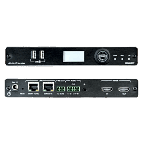 KRAMER KDS-DEC7 – Codificador AVoIP / Entrada HDMI / 4K60 4:2:0 HDR10 / Red 1G / KVM / IR RS-232 CEC / PoE / 999 Canales / Latencia 33ms / Videowall 16x16
