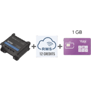 TELTONIKA RUT901+1YRMS+1GBYOBI – Router Teltonika LTE/4G RUT901 + 12 creditos RMS  + SIM de YOBI de 1GB por Mes durante un año de servicio (solo datos)