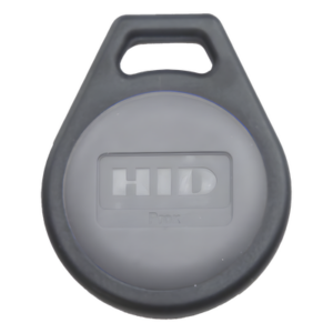 HID PROKEYHID – Llavero de Proximidad / 125 kHz / 31.75 x 39.4 mm / Formato Corporate 1000 y Elite / Negro con Gris