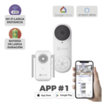 EZVIZ CS-DB2KIT – Videoportero Wi-Fi / 3 Megapixel / Ángulo 176° / Batería 5200 mAh / IP65 / Detección PIR 5 m (16.4 ft) / Audio Bidireccional