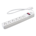 SURTEK SYS-136220 – Multicontacto / Supresor de Picos 270 J / 6 Salidas NEMA 5-15R / Cable 45 cm (1.48 ft) / 15 A / 1875 W