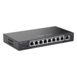 RUIJIE RG-ES209GC-P – Switch Administrable PoE+ / 9 Puertos Gigabit / 8 Puertos PoE+ 802.3af/at / 120 W / Alcance Extendido 250 m (820.2 ft) / Sin Ventilador