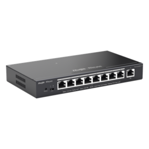 RUIJIE RG-ES209GC-P – Switch Administrable PoE+ / 9 Puertos Gigabit / 8 Puertos PoE+ 802.3af/at / 120 W / Alcance Extendido 250 m (820.2 ft) / Sin Ventilador