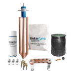 LINKEDPRO BY EPCOM LPGROUND200AKIT – Kit Puesta a Tierra 200A / Electrodo Cobre Electrolítico / Diseño Delta / Filtro Equipotencial / Compuesto 12 kg / Barra Unión + Conectores + Registro