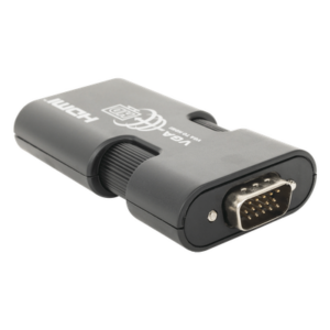 EPCOM TITANIUM TT350MINI – MINI Adaptador de VGA a HDMI / Resolución 1920x1080 @ 60Hz / Jack de audio de 3.5mm / Soporta alimentacion por Micro USB