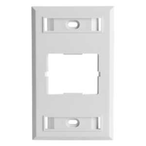 SIEMON CT2-FP-02B – Placa de Pared CT, Para un Acoplador, Color Blanco, Versión Bulk (Sin Empaque Individual)