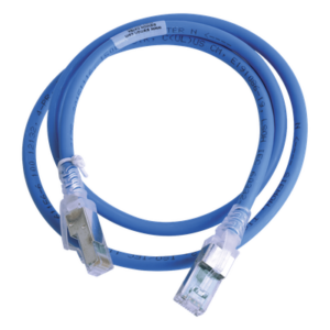 SIEMON ZM6A-S03-06B – Patch Cord Cat6A S/FTP / CM/LS0H / 0.91 m (3 Pies) / Blindaje S/FTP / Botas Ultra Delgadas / UL2043 / PoE+ / Azul