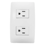 JWJ JTL-B72-23 – Contacto Dúplex / 2 Tomas 2P+T / 127 V~ / 15 A / 60 Hz / Instalación en Muro
