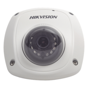 HIKVISION AE-VC211T-IRS – Cámara Móvil Mini Domo IP / 2 Megapixel / Full HD 1080P / Gran Angular 2.8 mm / IR 10-20 m (32.8-65.6 ft) / WDR 120 dB / IK07 / Conector Tipo Aviación PoC