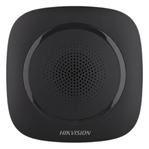 HIKVISION DS-PS1-I-WB(B)/BLACK – Sirena Inalámbrica Interior / 110 dB / Estrobo Azul / 433 MHz / AES-128 / 3 Tipos de Alarma