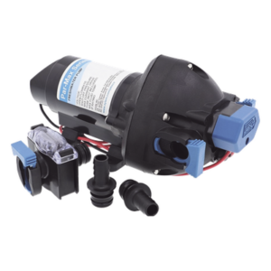 JABSCO 31295-3512-3A – Bomba de Agua a Presión / 12 Vcd / Caudal 7 L/min (1.5 GPM) / Presión 2-35 psi / Autocebante 1.8 m (5.9 ft) / Sin Tanque Acumulador