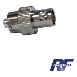 RF INDUSTRIES,LTD RFB-1145 – Adaptador de Interconexión / BNC Hembra a Conector-Rosca / Cuerpo Niquelado / Contacto de Plata / Compatible Kenwood e Icom