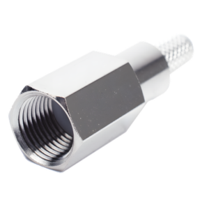 RF INDUSTRIES,LTD RFE-6000-C – Conector Coaxial FME Macho / Anillo Plegable / Cable RG-58/U / Cuerpo Níquel / Contacto Oro / Aislante Teflón