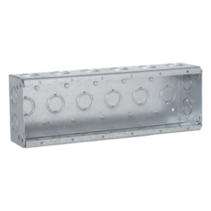 RACO HUB-960 – Caja Multigang de Acero / 6 Posiciones / Profundidad 2.5 in / 28 Entradas 1/2"-3/4" / Capacidad 95.3 cu. in / UL Listed