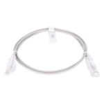 LINKEDPRO BY EPCOM LP-UT6-100-GY28 – Cable de Parcheo Slim UTP Cat6 / 1 Metro (3.28 Pies) / 28 AWG / RJ45 Chapado en Oro / 10 Gbps