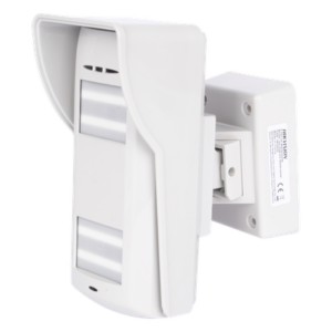 HIKVISION DS-PD2-T12P-WEL/W – Detector Dual-Tech Inalámbrico para Exterior / Microondas + 2 PIR / Inmunidad Mascotas 35 kg / Baterías Litio 3V 4700 mAh / Montaje Ajustable 45°