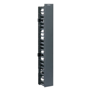 PANDUIT WMPVF45E – Organizador de Cable Vertical / 45 Espacios de Rack / 6.9 pies de Alto / 131 Cables CAT6 / Frontal Sencillo / ABS Negro