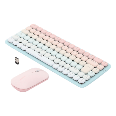 UGREEN 25178 – Paquete de Teclado y Mouse | 85 teclas en Español | Bluetooth y 2.4GHz | Mouse Ambidiestro | Sensor de DPI ajustable | Efectos de Iluminación del Teclado | Amplia compatibilidad | Color Rosa. - Image 5