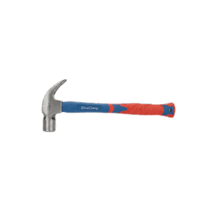 DONGCHENG D100401 – Martillo de Uña / 16 oz (0.45 kg) / Mango Ergonómico de Fibra de Vidrio / Cabeza Anticaída