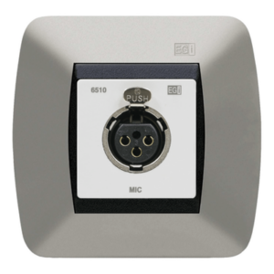 EGI AUDIO SOLUTIONS 6510.10 – Módulo de Pared XLR / 60 mm / Alimentación Phantom 0-48 VDC / Balanceado/No Balanceado / Chasis Zincado / Blanco