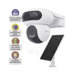 EZVIZ CSHB90X/SP/4G/W – Cámara IP Solar / Doble Lente 4MP+4MP / Wi-Fi 6 / 4G LTE / Batería 10,400 mAh / Panel Solar 8W / IP65