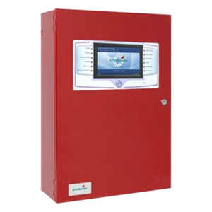 HOCHIKI LA103H1-10 – Panel de Detección de Incendio Modular Direccionable / 2 Lazos SLC Expandible a 8 / Pantalla Táctil 7" / Fuente 10.25A 115V / En Inglés / Color Rojo