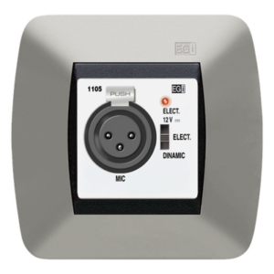 EGI AUDIO SOLUTIONS 1105.10 – Base de Entrada Microfónica XLR Preamplificada / Compresor de Voz Integrado / Compatible con Micrófonos Dinámicos y Electret / Alimentación 15 VCC / Salida +3 VAC