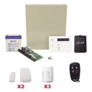 HONEYWELL HOME RESIDEO VISTA48PLUSMINI/6160RF – Kit de Alarma Inalámbrica / Panel 48 Zonas / 40 Inalámbricas y 8 Cableadas / Teclado 6160RF / Contactos Magnéticos Ultradelgados / 3 Detectores PIR / Control Remoto