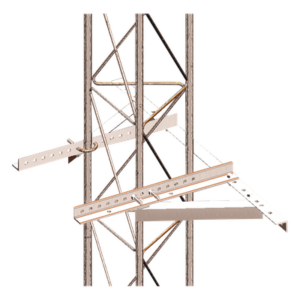 SYSCOM TOWERS SM-PM-G – Soporte de Pared para Tramos de Torre / Acero ASTM-A36 Galvanizado / Compatible STZ30G/35G/45G / 0.91 m (3 ft) de Longitud