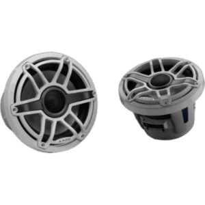 JL AUDIO 10-03078-00 – Bocinas Náuticas Coaxiales 8.8" (224 mm) / 125 W RMS / 90.5 dB / 38 Hz-20 kHz / 4 Ω / Polipropileno con Mica / Tweeter Cúpula de Seda / Rejilla Deportiva Blanca