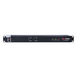 CYBERPOWER CPS1220RMS – Supresor de Picos Rack 1U / 12 Salidas NEMA 5-20R / 1800J / 20A / 120V AC / Cable 4.5m (15 ft)