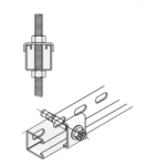 ANCLO ANC-HA06 – Tope Unicanal / Forma U / Tornillo 3/8" (9.5 mm) / Acero Galvanizado / Carga Pesada
