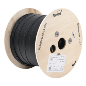 LINKEDPRO BY FIBERHOME IC-FIG8A2-2C – Carrete de Fibra Óptica Aérea Drop / 1 km / G.657A2 Bifibra / LS0H / Span 80 / 3,280 pies
