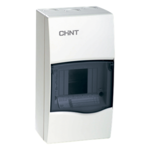 CHINT CD40S04 – Caja de Distribución para Sobreponer / IP40 / 4 Módulos / IK08 / Entradas M16-M50 / Libre de Halógenos