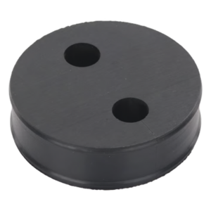 SYSCOM TOWERS CI212 – Inserto de Caucho / 2 Orificios 1/2 in / Diámetro 85 mm (3.34 in) / Grosor 25.4 mm (1 in) / EPDM / Hermético