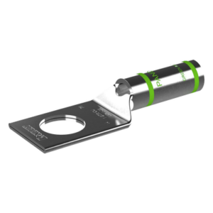 PANDUIT LCA1-38-E – Terminal de Compresión / 1 AWG / Orificio 3/8 in (9.5 mm) / Cobre Estañado / UL-CSA 35 kV 90 °C / Mirilla de Inspección