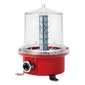 QLIGHT SAOL3-24-R – Luz de Obstrucción Aeronáutica LED / Baja Intensidad Tipo B / Certificación ICAO / IP66 / 24W / -30°C a +50°C / Aluminio y Policarbonato