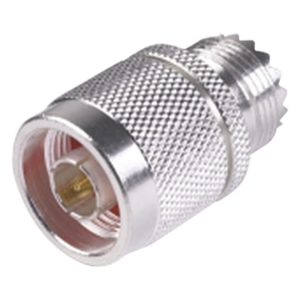 RF INDUSTRIES,LTD RFN-1035-1 – Adaptador Coaxial en Línea / Conector N Macho a UHF Hembra (SO-239) / Cuerpo Bronce Plateado / Contacto Oro / Aislante Teflón