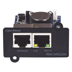 CYBERPOWER RMCARD205 – Tarjeta de Administración Remota / SNMP / HTTP Seguro / IPv4/IPv6 / Notificaciones Email/SMS/SNMP / Intercambio en Caliente