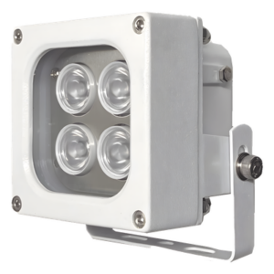 HYPERLUX HL120WH10W – Iluminador LED / Luz Blanca / Alcance 10 m (32.8 ft) / Ángulo 120° / IP66 / 12VCC/24VCA / Fotocélula Integrada
