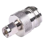 RF INDUSTRIES,LTD RSA-3452 – Adaptador RF Coaxial / SMA Macho a N Hembra / En Línea / Cuerpo Bronce Niquelado / Contacto Oro / Aislante Teflón