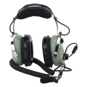 DAVID CLARK H10-36 – Auriculares de Aviación / Cancelación Activa de Ruido / Reducción 24 dB / Cable Espiral 1.5 m (4.9 ft) / Micrófono M-7A / Certificación FAA TSO